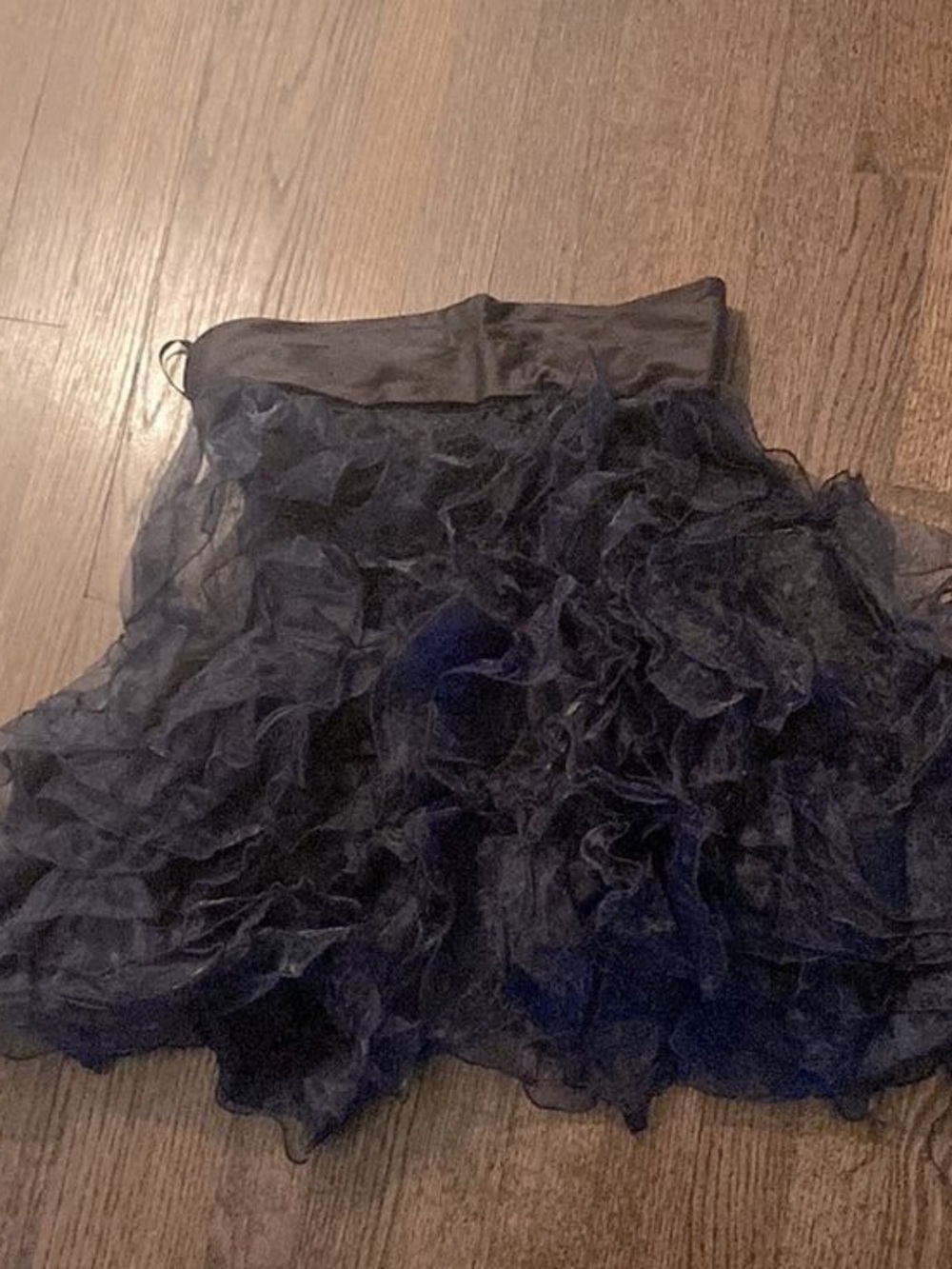 Zac Posen Black Evening Skirt with Gold Logo Label